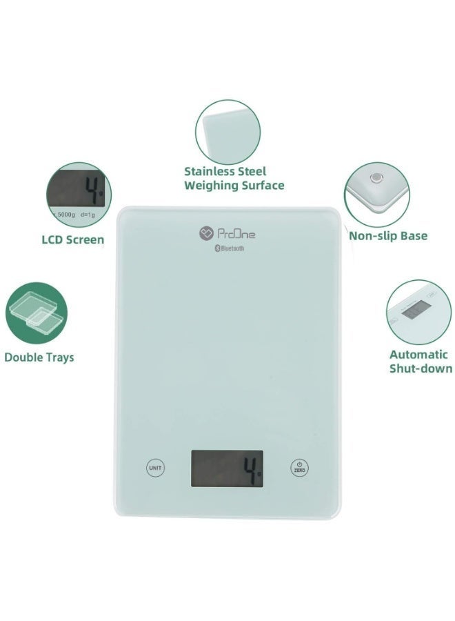 ProOne Nutri Lab Digital Kitchen Scale, 10kg/1g Accurate, Waterproof, Kitchen-Friendly Electronic Food Weighing Scale for Cooking & Baking - Your Diet Partner - Image 4